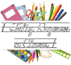 Nachrichten Spanisch Feliz Regreso a Clases Transparenter Hintergrund 003 