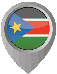 Bandiere Africa Sudan del sud Perno di posizione 