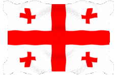 Bandiere Asia Georgia Sventola 