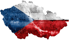 Bandiere Europa Repubblica Ceca Carta Geografica 