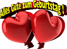 Nachrichten Deutsche Alles Gute zum Geburtstag Luftballons - Konfetti 005 