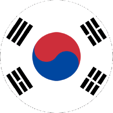Flags Asia South Korea Round 