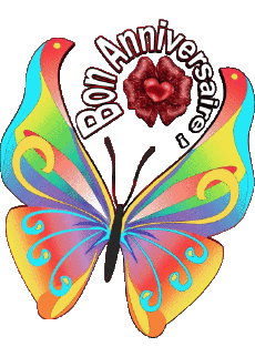 Messagi Francese Bon Anniversaire Papillons 003 