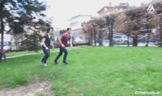 Humor -  Fun MENSCHEN Akrobatik Verschieden Fun Win 02 