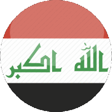 Drapeaux Asie Iraq Rond 