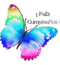Mensajes Español Feliz Cumpleaños Mariposas Fondo transparente 005 