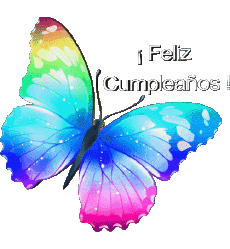 Messages Espagnol Feliz Cumpleaños Mariposas 005 