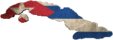 Bandiere America Cuba Carta Geografica 