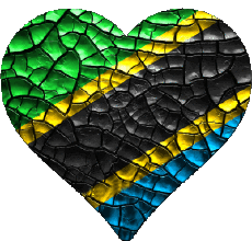 Flags Africa Tanzania Coeur 