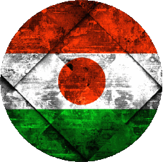 Fahnen Afrika Niger Runde 