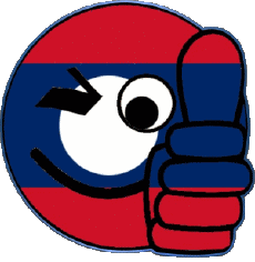 Flags Asia Laos Smiley - OK 