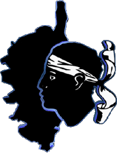 Drapeaux France Régions Corse carte 