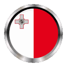 Bandiere Europa Malta Rotondo - Anelli 