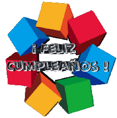 Messages Espagnol Feliz Cumpleaños Abstracto - Geométrico Fond Transparent 004 