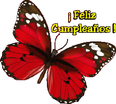 Messagi Spagnolo Feliz Cumpleaños Mariposas 004 