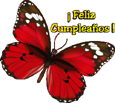Nachrichten Spanisch Feliz Cumpleaños Mariposas Transparenter Hintergrund 004 