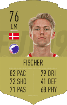 Multimedia Vídeo Juegos F I F A - Jugadores  cartas Dinamarca Viktor Fischer 