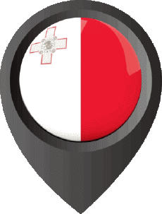 Flags Europe Malta Location Pin 