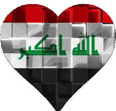 Drapeaux Asie Iraq Coeur 