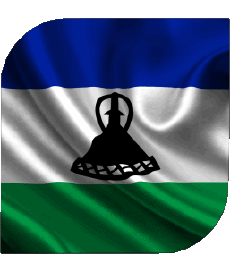 Drapeaux Afrique Lesotho Carré 