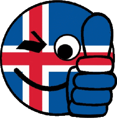 Drapeaux Europe Islande Smiley - OK 