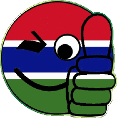 Drapeaux Afrique Gambie Smiley - OK 