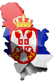 Banderas Europa Serbia Mapa 