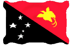 Fahnen Ozeanien Papua Neu-Guinea Welligkeit 