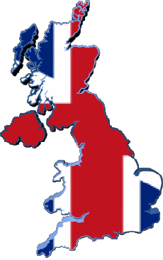 Flags Europe UK Map 