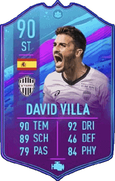 Multimedia Videospiele F I F A - Karten Spieler Spanien David Villa 