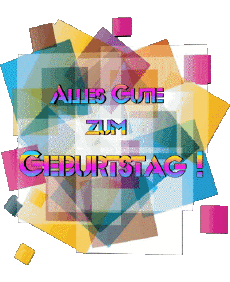 Mensajes Alemán Alles Gute zum Geburtstag Zusammenfassung - geometrisch Fondo transparente 015 