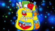 Mensajes Español Feliz Regreso a Clases Fondo animado 008 