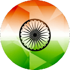 Bandiere Asia India Tondo 