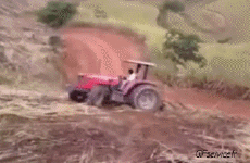 Umorismo -  Fun Trasporti Trattore Accident Fail 