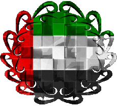 Bandiere Asia Emirati Arabi Uniti Forma 01 