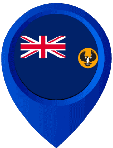 Drapeaux Océanie Australie South Australia Epingle de Localisation 