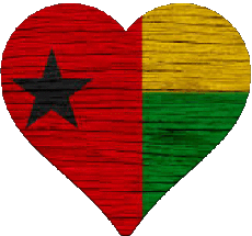 Fahnen Afrika Guinea Bissau Herz 