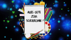 Messagi Tedesco Alles Gute zum Schulbeginn Sfondo animato 008 