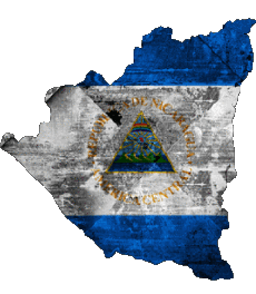 Flags America Nicaragua Map 