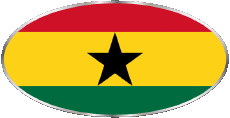 Banderas África Ghana Oval 