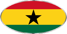 Fahnen Afrika Ghana Oval 