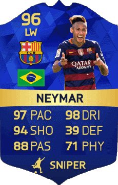 Multimedia Videogiochi F I F A - Giocatori carte Brasile Neymar da Silva Santos Júnior 