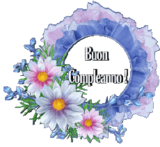 Nachrichten Italienisch Buon Compleanno Floreale 020 
