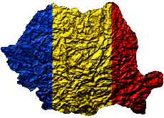 Flags Europe Romania Map 