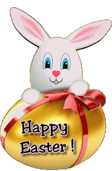 Mensajes - Smiley Inglés Happy Easter 06 