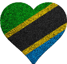 Fahnen Afrika Tansania Coeur 