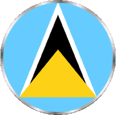 Fahnen Amerika St. Lucia Runde 