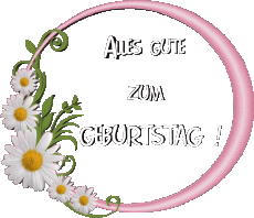 Messages German Alles Gute zum Geburtstag Blumen Transparent Background 021 