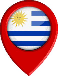 Fahnen Amerika Uruguay Standort-Pin 