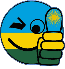 Flags Africa Rwanda Smiley - OK 